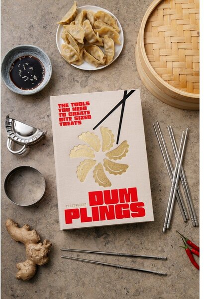 Beżowy zestaw pałeczek ze stali nierdzewnej dla 4 osób The Essentials - Dumpling Tools – Printworks