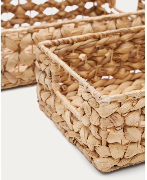 Koszyki zestaw 2 szt. z hiacyntu wodnego 36x27x9 cm Tressa – Kave Home