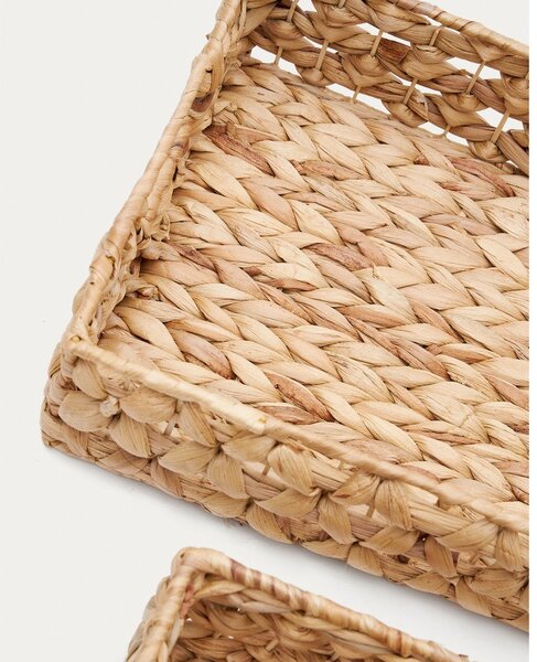 Koszyki zestaw 2 szt. z hiacyntu wodnego 36x27x9 cm Tressa – Kave Home