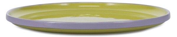 Zielony/fioletowy kamionkowy talerz ø 26 cm Duo – ONA