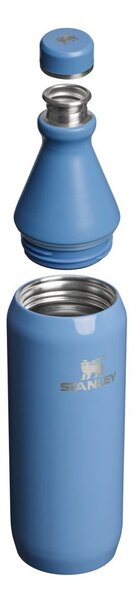 Niebieska butelka termiczna ze stali nierdzewnej 600 ml All Day Slim Bottle Blue Sky Gloss – Stanley