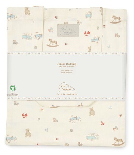 Jasnożółta pościel dziecięca do łóżeczka z bawełny organicznej 100x140 cm Vintage Toys – Cam Cam Copenhagen