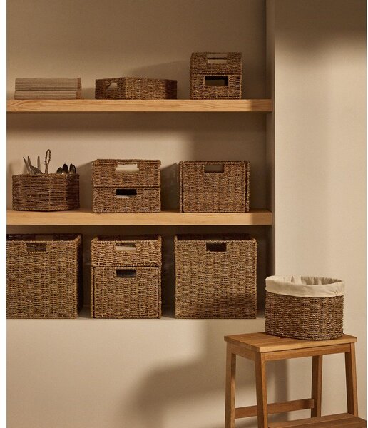 Koszyki zestaw 2 szt. do regału z trawy morskiej 32x27x22 cm Tossa – Kave Home