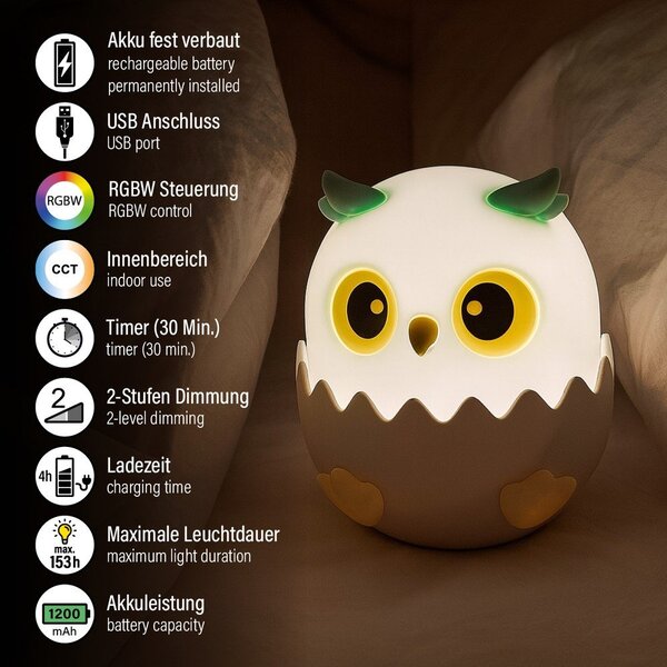 Dziecięca lampka nocna Ella – Fischer & Honsel