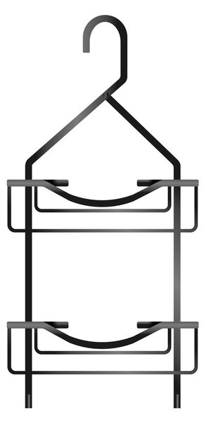Wisząca aluminiowa półka łazienkowa w kolorze matowej czerni Filaire Aluminium – douceur d'intérieur
