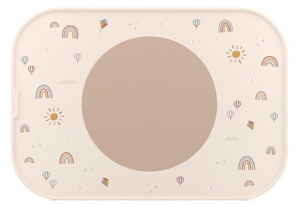 Plastikowa/silikonowa mata stołowa dla dzieci 28x40 cm Sunshine & Rainbow – Mepal