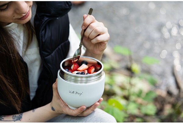 Biały termos na jedzenie ze stali nierdzewnej 680 ml Fuori – Vialli Design