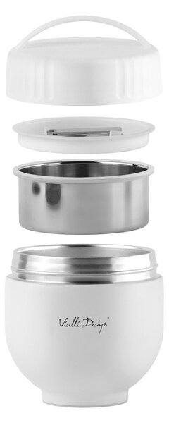 Biały termos na jedzenie ze stali nierdzewnej 680 ml Fuori – Vialli Design
