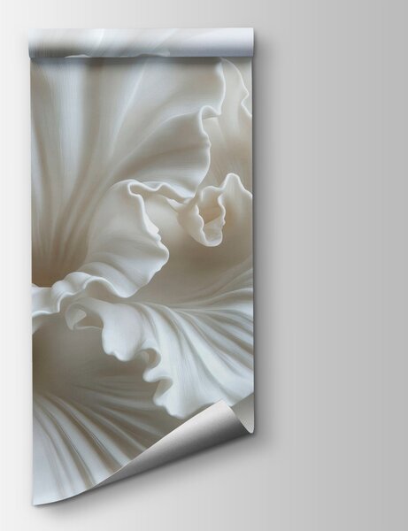 Fototapeta Delikatne fałdy teksturowanej elegancji, Fototapety 3d z kwiatami, Popularne Fototapety, w03620 - Tapeko.pl