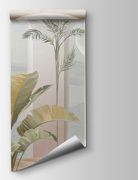 Fototapeta Fototapeta przedstawiająca pokój z palmami, Fototapety 3d, Popularne Fototapety, u96402 - Tapeko.pl