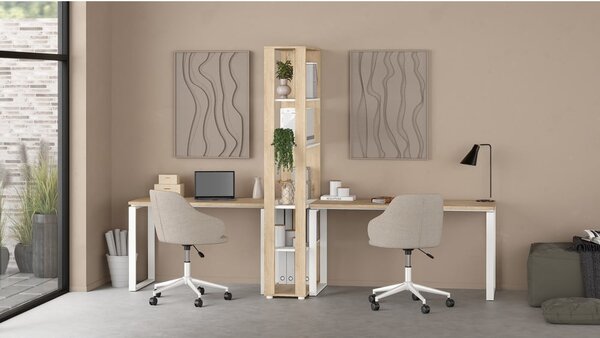 Biurko z blatem w dekorze dębu 60x150 cm Sign – Tvilum