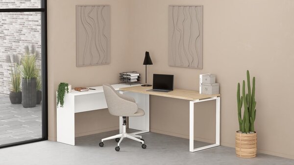Biurko z blatem w dekorze dębu 60x150 cm Sign – Tvilum