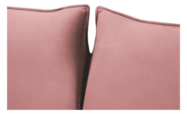 Różowa aksamitna rozkładana sofa 214 cm Vienna – Cosmopolitan Design