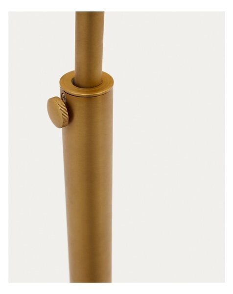 Lampa stojąca w kolorze złota z metalowym kloszem (wysokość 160 cm) Madali – Kave Home