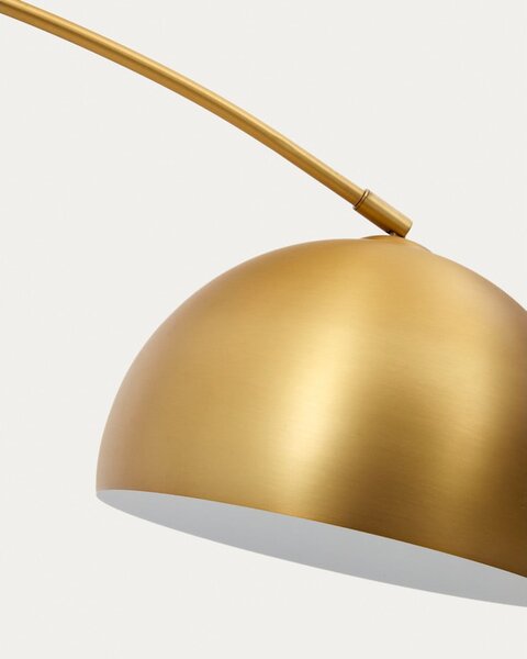 Lampa stojąca w kolorze złota z metalowym kloszem (wysokość 160 cm) Madali – Kave Home