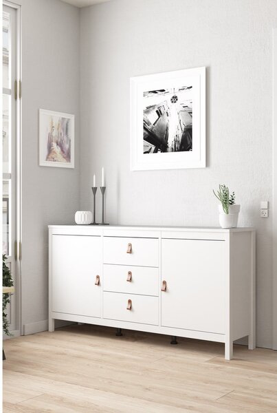 Biała niska komoda 151x80 cm Madrid – Tvilum