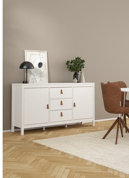 Biała niska komoda 151x80 cm Madrid – Tvilum