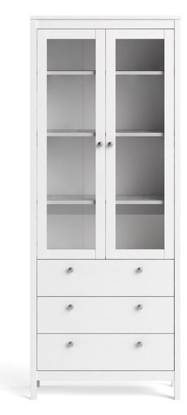 Biała witryna 78x199 cm Madrid – Tvilum