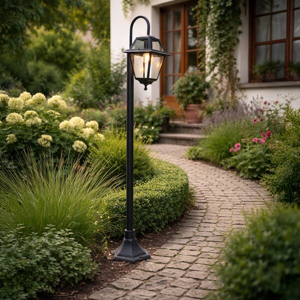 Klasyczna lampa zewnętrzna czarna 135 cm IP44 - Berta