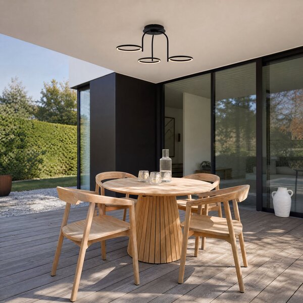 Zewnętrzna Lampa Lucande, Sylvara, ściemnialny, czarny, metal, design