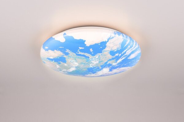 Niebieska dziecięca lampa sufitowa LED ø 37 cm Terra – Reality
