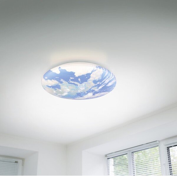 Niebieska dziecięca lampa sufitowa LED ø 37 cm Terra – Reality
