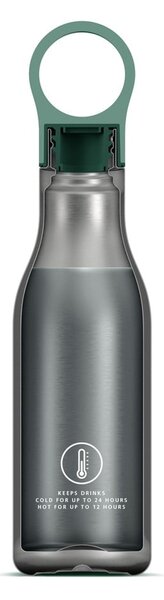Miętowa podróżna butelka ze stali nierdzewnej 500 ml Loop – Joseph Joseph