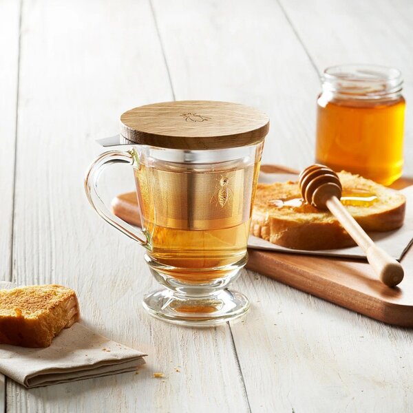 Szklany kubek z sitkiem 270 ml Abeille – La Rochére