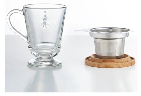 Szklany kubek z sitkiem 270 ml Abeille – La Rochére