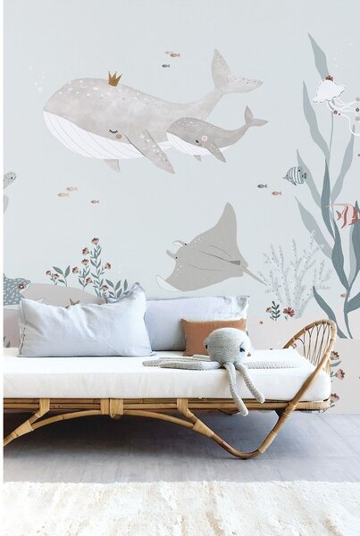 Tapeta dziecięca 400 cm x 248 cm Dreamy Seabed – Lilipinso