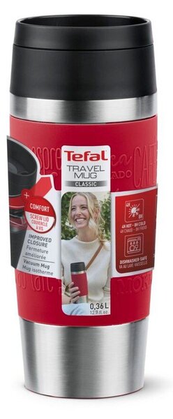 Czerwony kubek podróżny 360 ml – Tefal