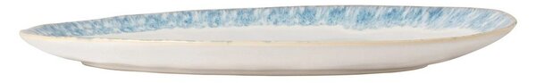Biało-niebieska kamionkowa taca Costa Nova Brisa, dł. 41 cm