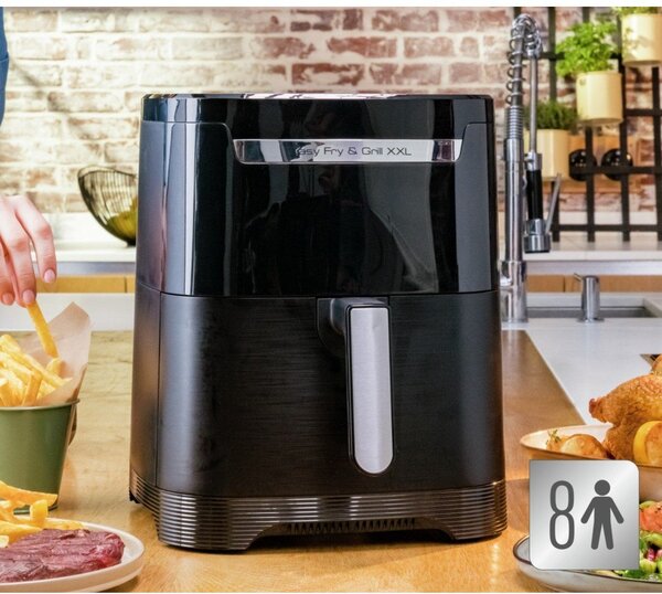 Czarna frytkownica beztłuszczowa Easy Fry & Grill XXL EY801815 – Tefal