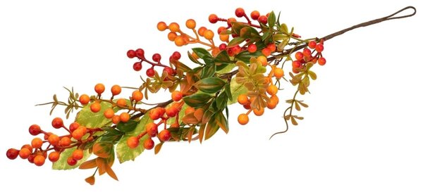 Wisząca gałąź ze sztucznymi jagodami, 52 cm