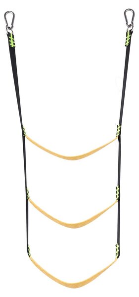 Drabinka linowa do łodzi - 80 cm - 3 stopnie - Nylon - Metalowy hak antypoślizgowy