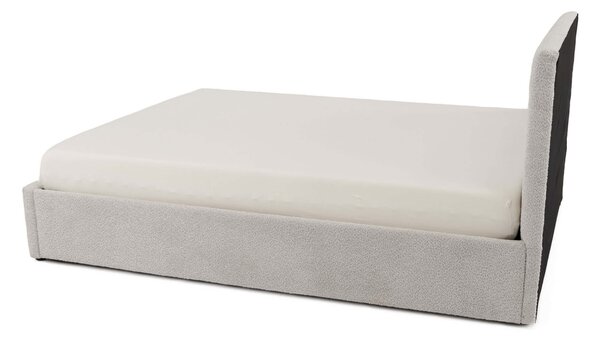 MebleMWM Łóżko tapicerowane z pojemnikiem SFG0114P | 140x200 | Boucle | Szary #17