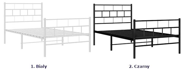Czarne Pojedyncze Łóżko 90X200 B0-N23