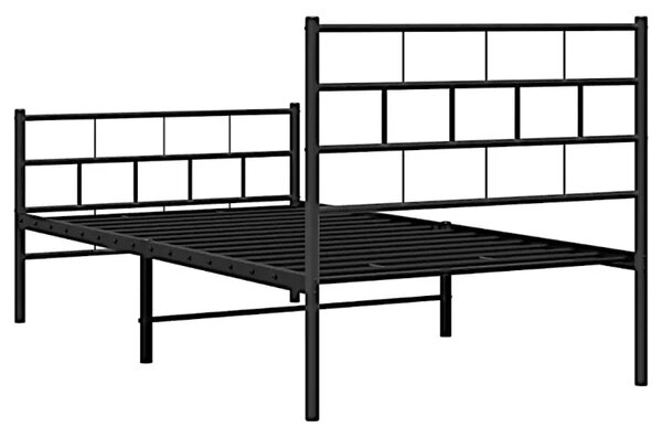Czarne Pojedyncze Łóżko 90X200 B0-N23