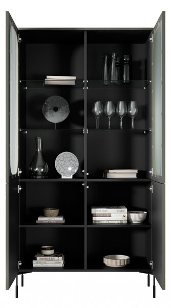 Witryna Sonatia 100 cm czterodrzwiowa - oliwka