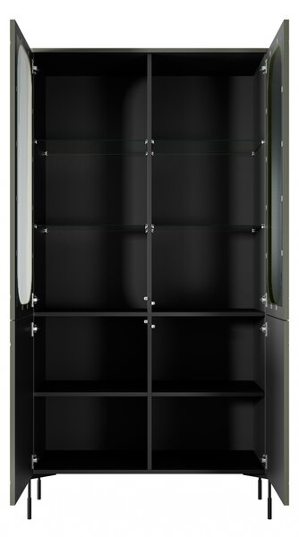 Witryna Sonatia 100 cm czterodrzwiowa - oliwka