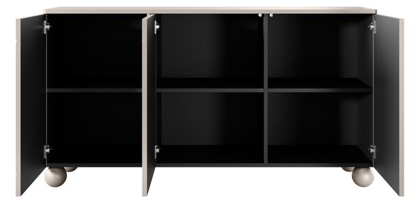 Komoda Sonatia II 150 cm trzydrzwiowa - kaszmir / nogi kule