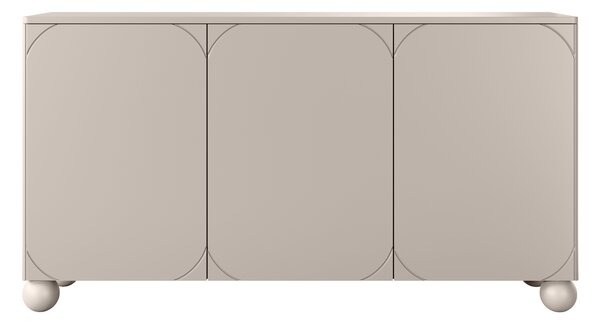 Komoda Sonatia II 150 cm trzydrzwiowa - kaszmir / nogi kule