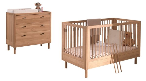 Zestaw mebli dla dzieci z litego drewna dębowego 2 szt. Forrest – Vipack