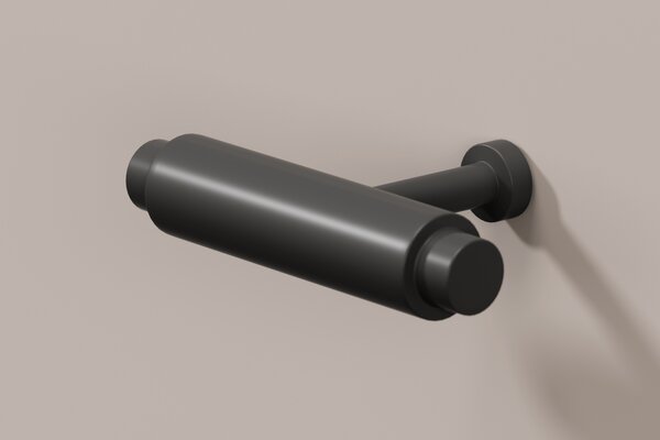 Komoda Lorini 150 cm z szufladami - kaszmir / czarne uchwyty T-bar