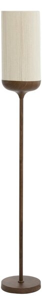 Ciemnobrązowa lampa stojąca z tekstylnym kloszem (wysokość 159 cm) Dania – Light & Living