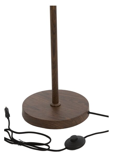 Ciemnobrązowa lampa stojąca z tekstylnym kloszem (wysokość 159 cm) Dania – Light & Living