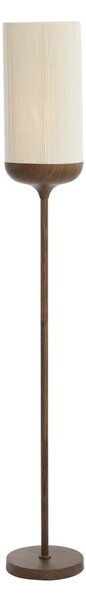 Ciemnobrązowa lampa stojąca z tekstylnym kloszem (wysokość 159 cm) Dania – Light & Living