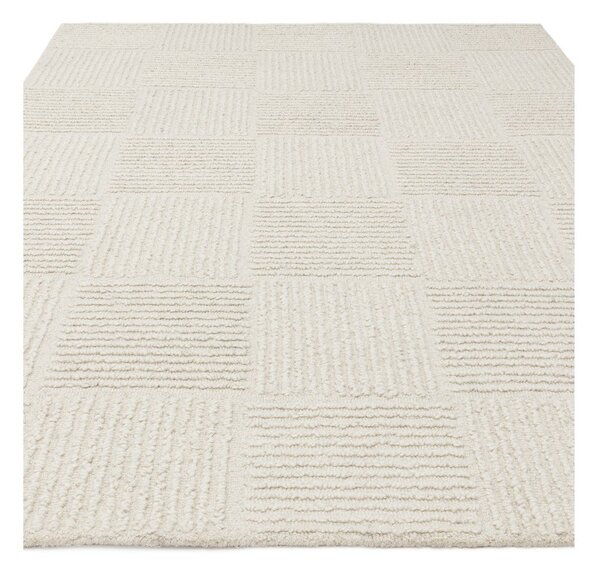 Wełniany dywan tkany ręcznie w kolorze kości słoniowej 120x170 cm Zennith Grid – Asiatic Carpets