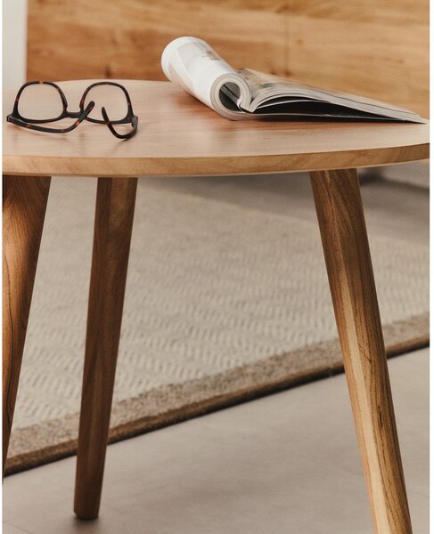 Stoliki z litego drewna akacjowego zestaw 2 szt. 60x61 cm Duvani – Kave Home