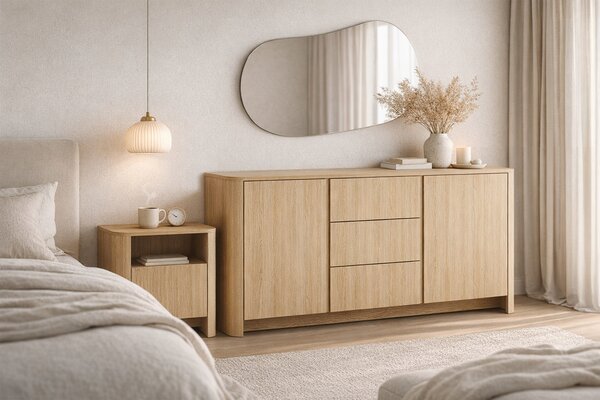 Komoda Sorrenti 168 cm z szufladami - dąb vicenza